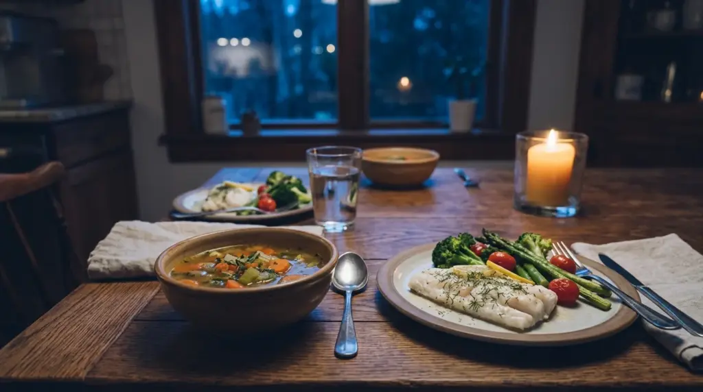 Abendessen: Leichtes Abendessen